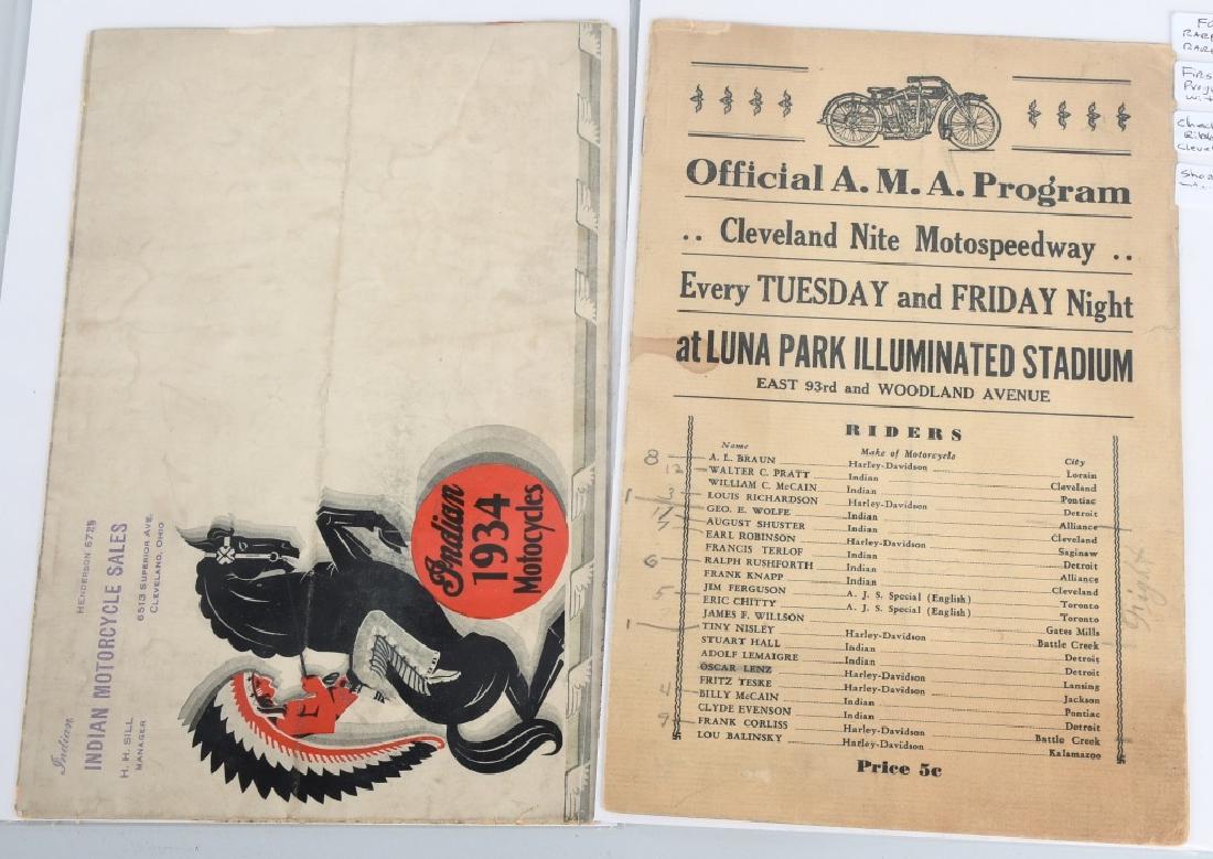 1934 INDIAN FLYER & CLEVELAND AMA RACE PROGRAM (1 of 8)