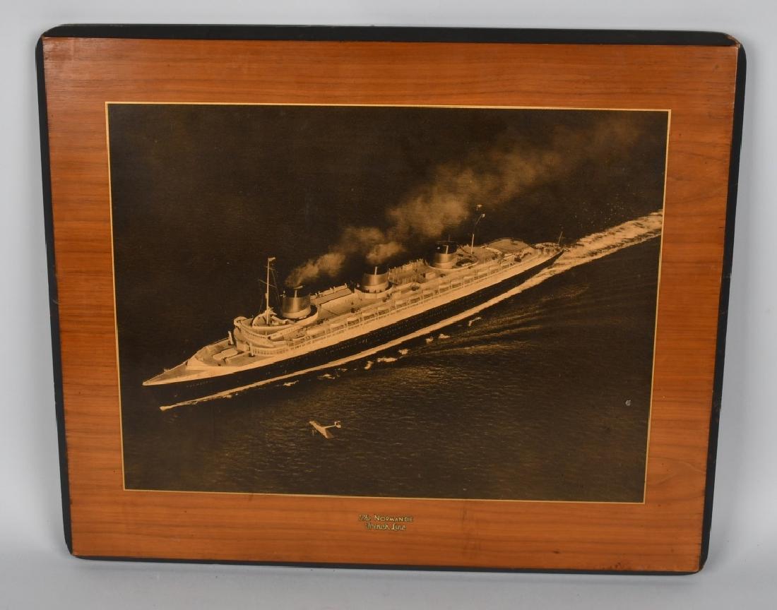 TSS NORMANDIE WOODEN TRAVEL AGENCY SIGN (1 of 5)