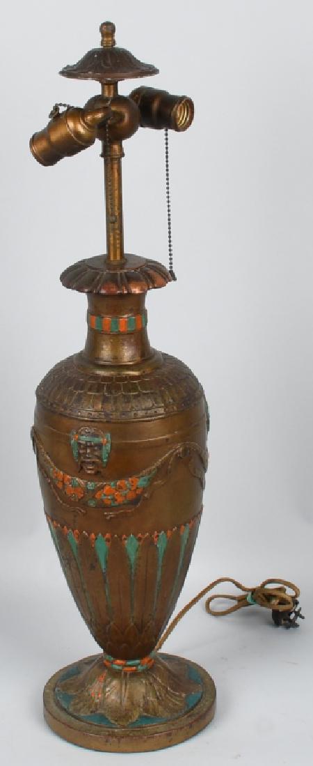 POMPEIAN BRONZE 2 SOCKET TABLE LAMP BASE (1 of 9)