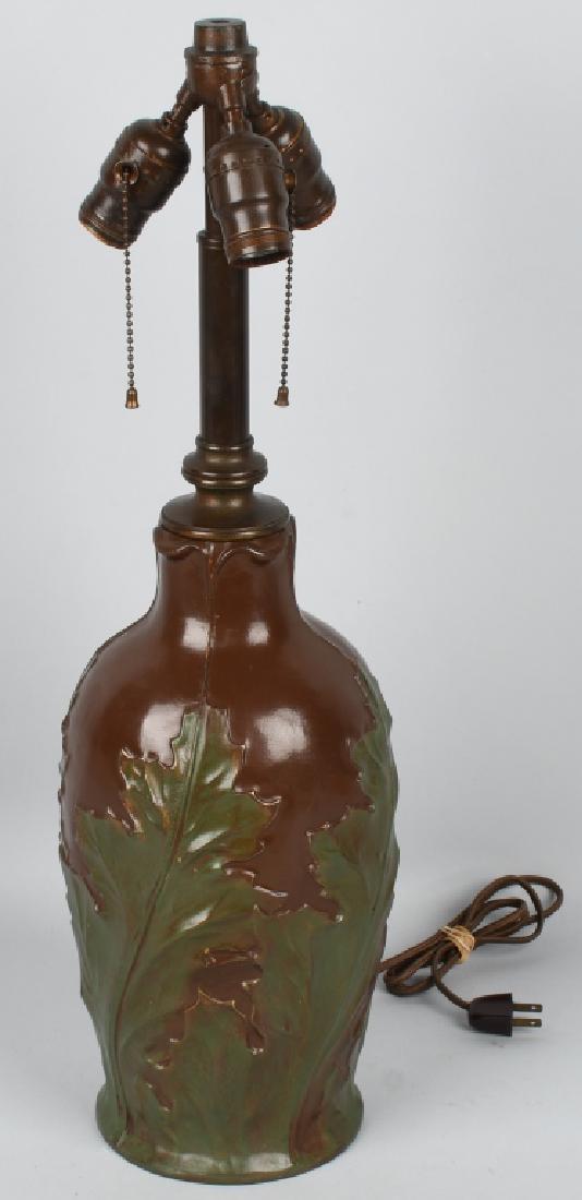BRADLEY & HUBBARD BRONZE OAK LEAF LAMP BASE (1 of 6)