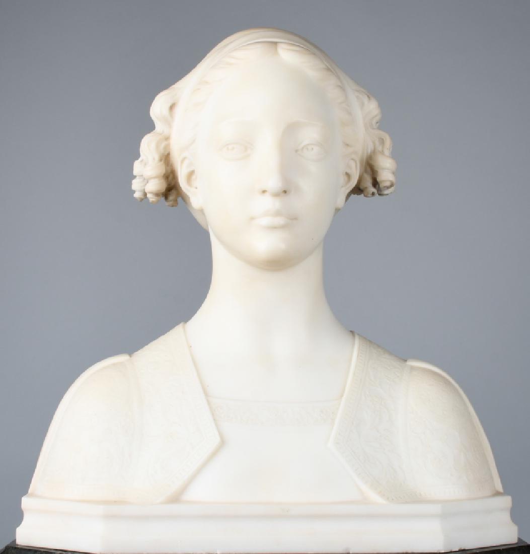 19th Century ITALIAN MARBLE BUST OF YOUNG WONAM (1 of 9)