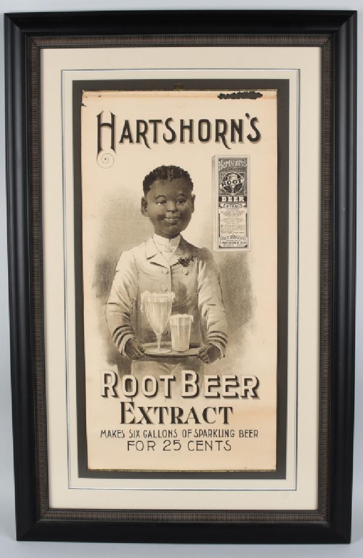 HARTSHORN'S ROOT BEER EXTRACT "BLACK BOY" SIGN (1 of 4)