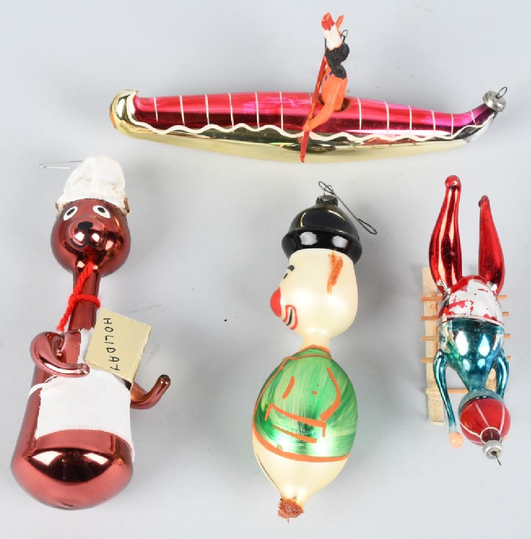 4-VINTAGE BLOWN GLASS CHRISTMAS ORNAMENTS (1 of 5)
