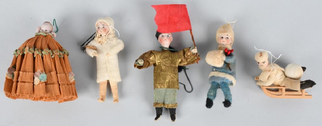 5-VINTAGE DOLL CHRISTMAS ORNAMENTS (1 of 6)