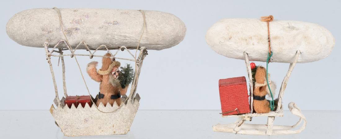 2-EARLY SANTA CLAUS AIRSHIP CANDY CONTAINERS (1 of 8)