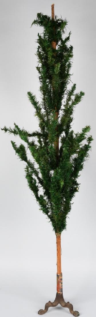 GERMAN VINTAGE FEATHER TREE w/ CAST IRON BASE (1 of 5)