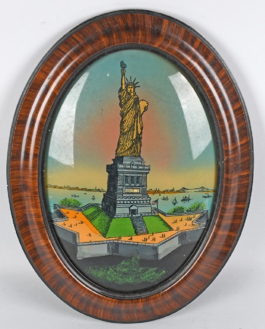 STATUE OF LIBERTY REVERSE PAINTED PICTURE (1 of 5)