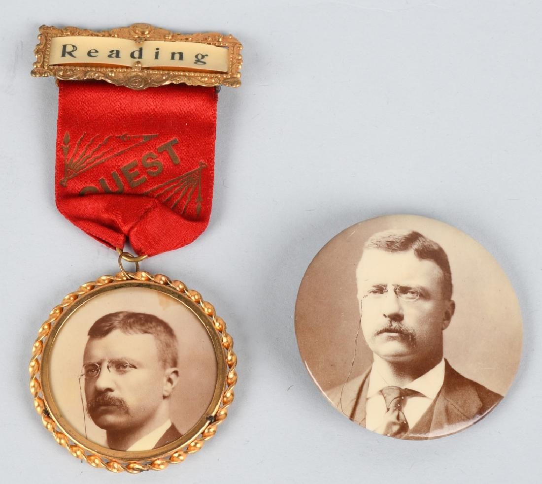 1904 TEDDY ROOSEVELT PIN & PA CAMPAIGN RIBBON (1 of 7)