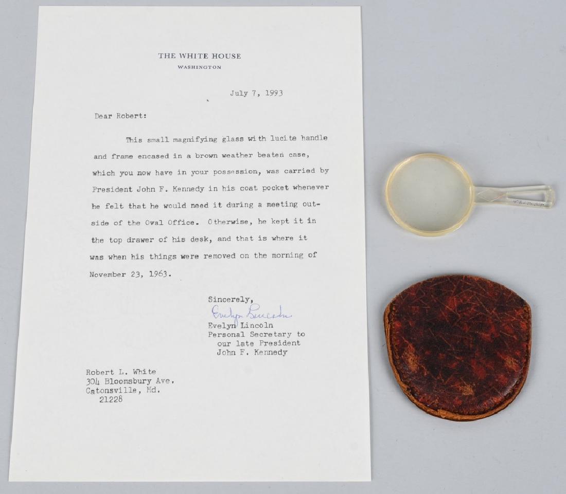 JOHN F KENNEDY MAGNIFYING GLASS w/ COA (1 of 6)
