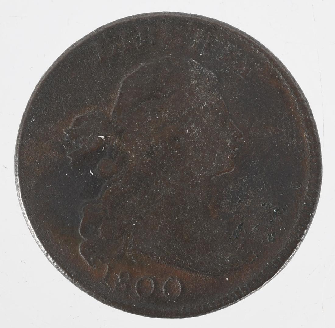 1800 US LARGE CENT, DRAPED BUST, UNGRADED (1 of 2)