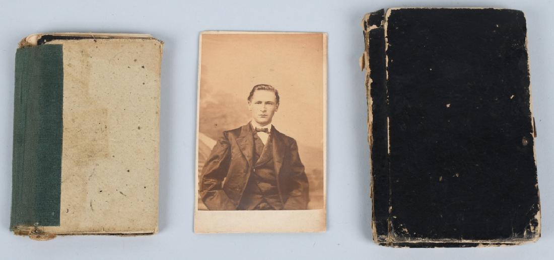 BIRNEY'S ZOUAVES PENINSULA & GETTYSBURG DIARIES: Two of Bolestridge's wartime pocket diaries are offered: the first begins March 4, 1862 and continues for 97 pages without gaps, in ink entries for about 75 pages; the remainder in pencil. Seven pages