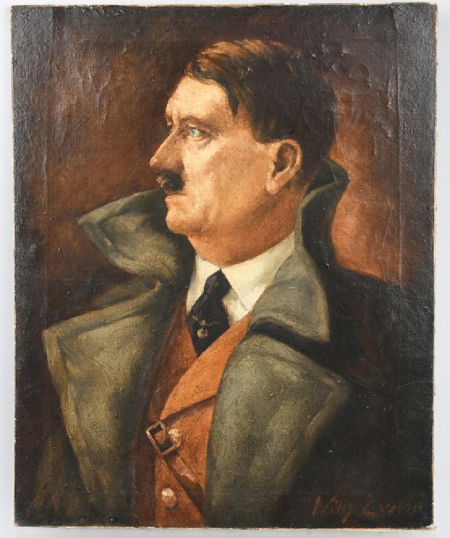WILLY EXNER "ADOLF HITLER" PORTRAIT OIL PAINTING