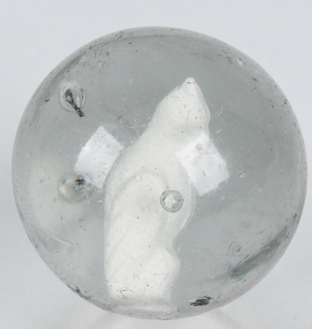PARROT SULFIDE MARBLE: "RARE" Parrot Sulfide Marble. 1 43/64" Near Mint