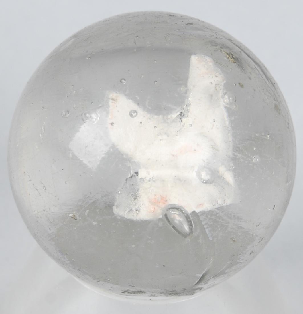 CHICKEN AT NEST SULFIDE MARBLE: Chicken at Nest Sulfide Marble. 1 9/64" Near Mint