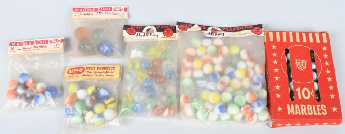 NEW OLD STOCK MARBLE KING MARBLES: New Old Stock Bags of Marble King Marbles. Near Mint