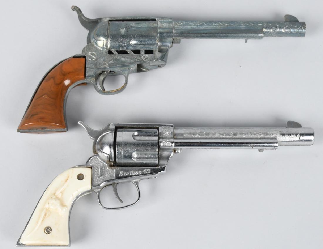 STALLION 45 & THUNDERGUN CAP GUNS: Both all original and working. Largest 13" Excellent
