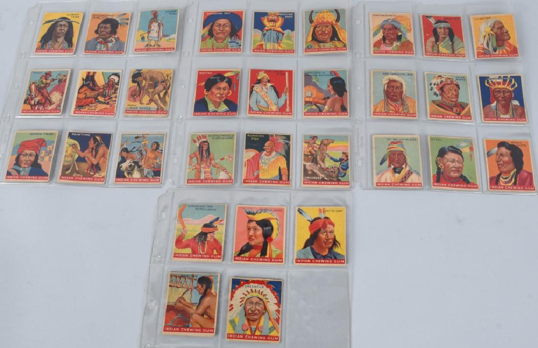 30+ 1933 GOUDEY INDIAN GUM CARDS: Lot of 30+ 1933 Goudey Indian Gum Cards. Green backs. Nice clean cards.