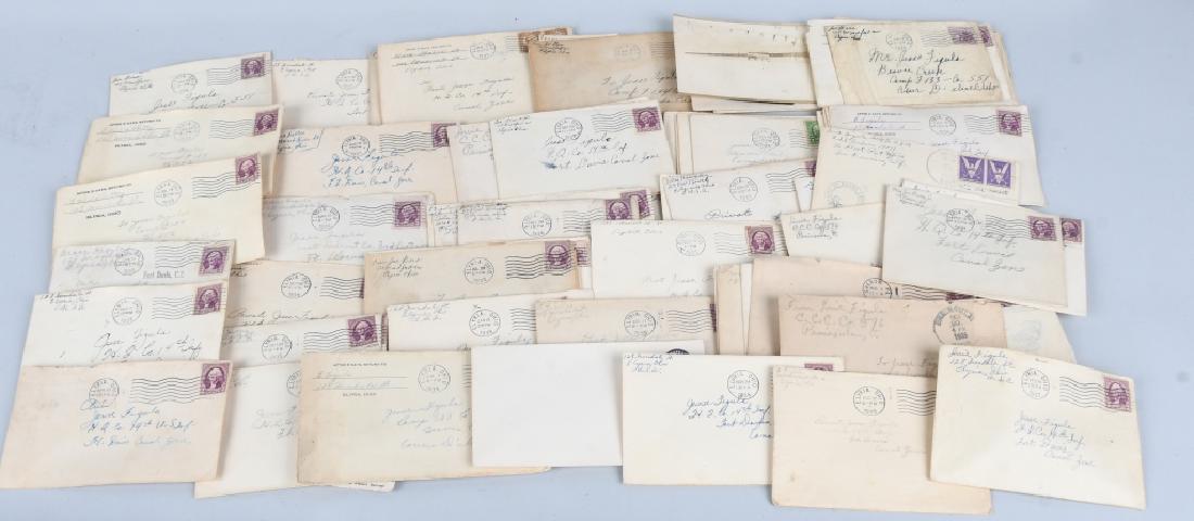 PREWAR 14TH INFANTRY PANAMA CANAL ZONE LETTER GRP: Lot includes approximately 80 Letters addressed, mostly from Elyria, Ohio addresses to a Pvt. Jesse Figula, Headquarters Company, 14th Infantry, 25th Division, Panama Canal Zone, Fort Davis. Letters d