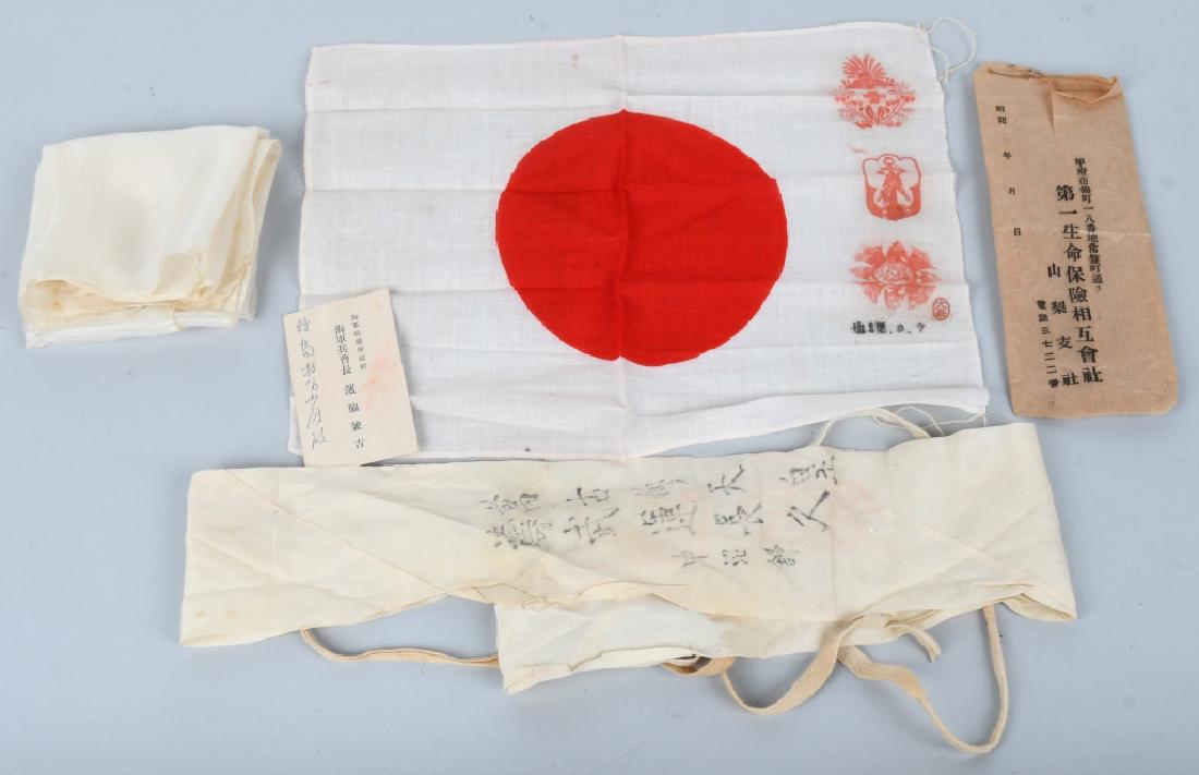 3 PC WWII JAPANESE FLAG HEADBAND WHITE FLAG