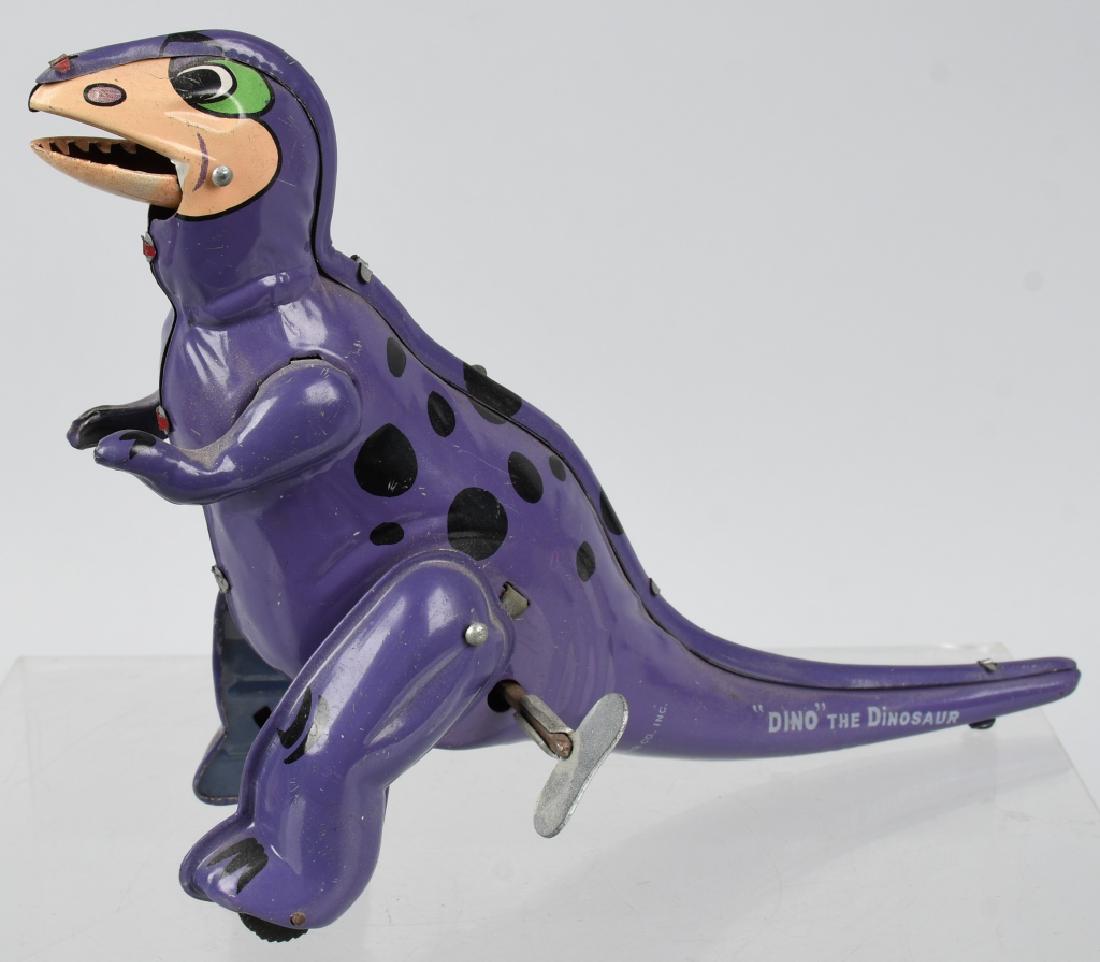 LINEMAR Tin Windup FLINTSTONES WALKING DINO: All original with nice colors. Works. 9" Excellent
