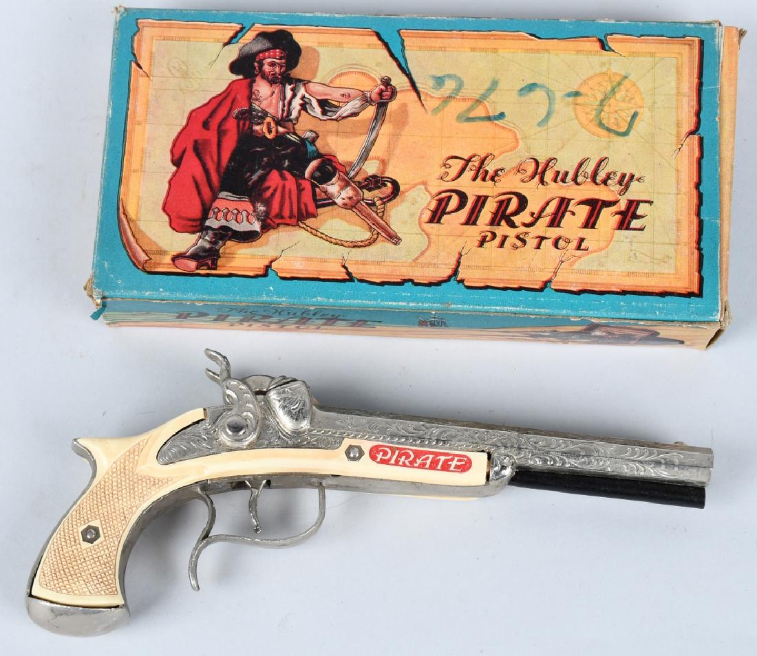 HUBLEY PIRATE PISTOL w/ BOX: All original and looks never used. Works. With box. 8" Excellent