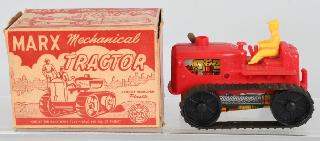MARX MECHANICAL TRACTOR w/ BOX: New Old Stock. Windup works. With Box. 6" Near Mint