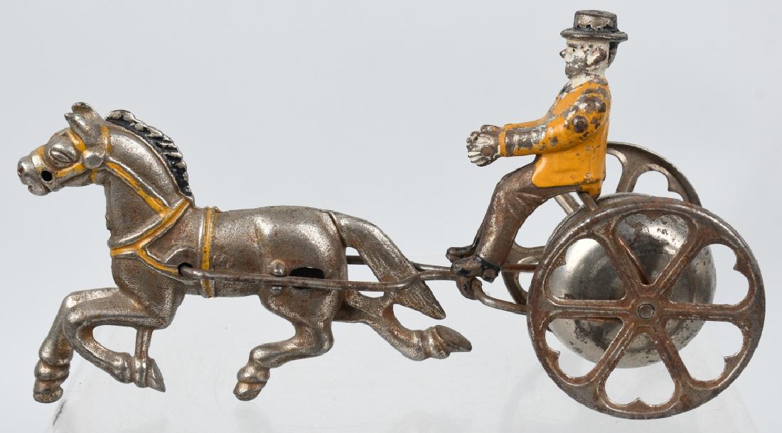 WATROUS cast iron HORSE DRAWN BELL TOY: Nice original Watrous bell toy measuring 8". All original with no cracks or breaks. Very Good-Excellent