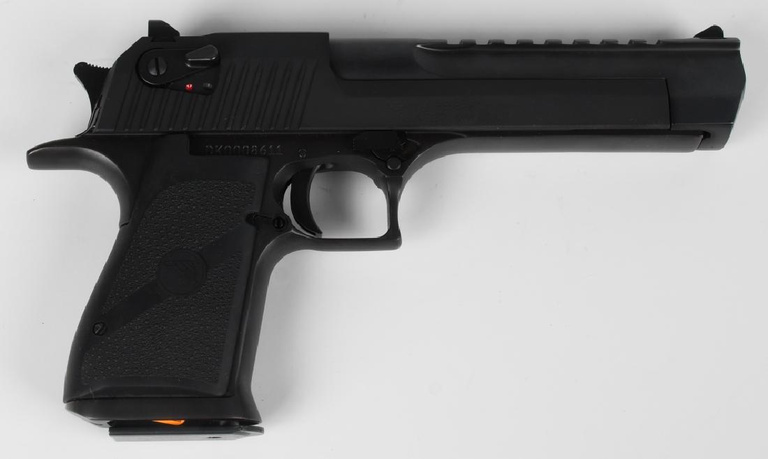 MAGNUM RESEARCH US DESERT EAGLE 50 AE PISTOL: SN DK0008611. 6.5" semi automatic pistol in .50 Action Express. Magnum Research Desert Eagle. Made in USA. Features integral picatinny rail on top of slide, matte black finish, rubber grips and comes 