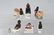 6 JAPAN CERAMIC BLACK AMERICANA FIGURAL ASHTRAYS