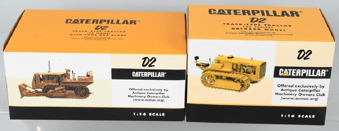 2-A.C.M.O.C. 1:16 CATERPILLAR D-2 CRAWLERS: Made exclusively for the Antique Caterpillar Machinery Owners Club (A.C.M.O.C.) made by Spec cast for Caterpillar. Very detailed. Near Mint
