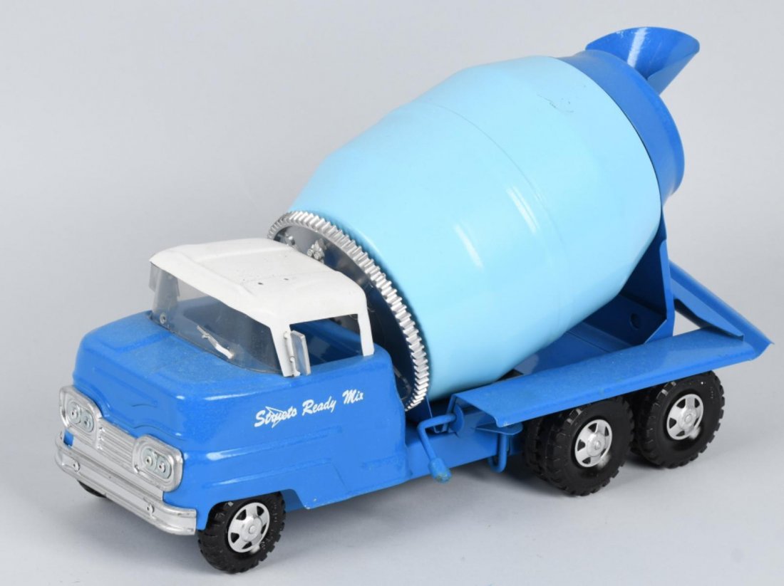 STRUCTO READY MIX CEMENT TRUCK: Beautiful restored pressed steel truck. 17\" Excellent