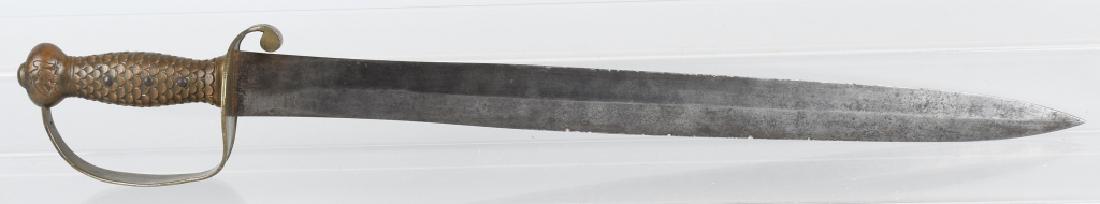 MEXICAN WAR M 1841 AMES NAVAL CUTLASS CABOTVILLE: Model 1841 Ames Naval cutlass stamped " N. P. Ames Cabotville, Mass " at the ricasso and 1842 U.S.N. at the reverse ricasso. Brass handle & guard and the blade have never been cleaned. Blade has nicks