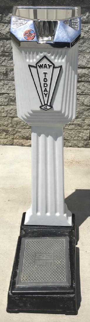 JENNINGS WAY TODAY COIN-OP SCALE: Nice original Jennings Way Today 1c Coin Op Scale. Nice porcelain finish. Very clean. 47" Excellent