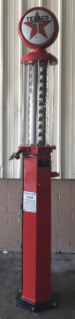 AMERICAN OIL PUMP & TANK VISIBLE GAS PUMP: Scarce American Oil Pump & Gas Co. Visible Gas Pump. Has been restored as a Texaco Station pump. Has some replaced parts. Displays well. 118" Very Good-Excellent