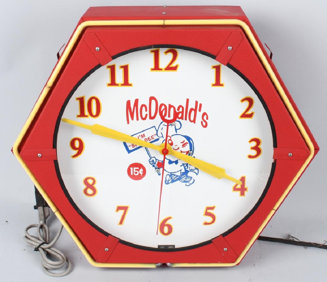 McDONALD'S OCTAGON NEON CLOCK Jul 27, 2019 Milestone Auctions in OH