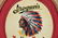IROQUOIS INDIAN HEAD BEER & ALE OVAL TIN SIGN - 2