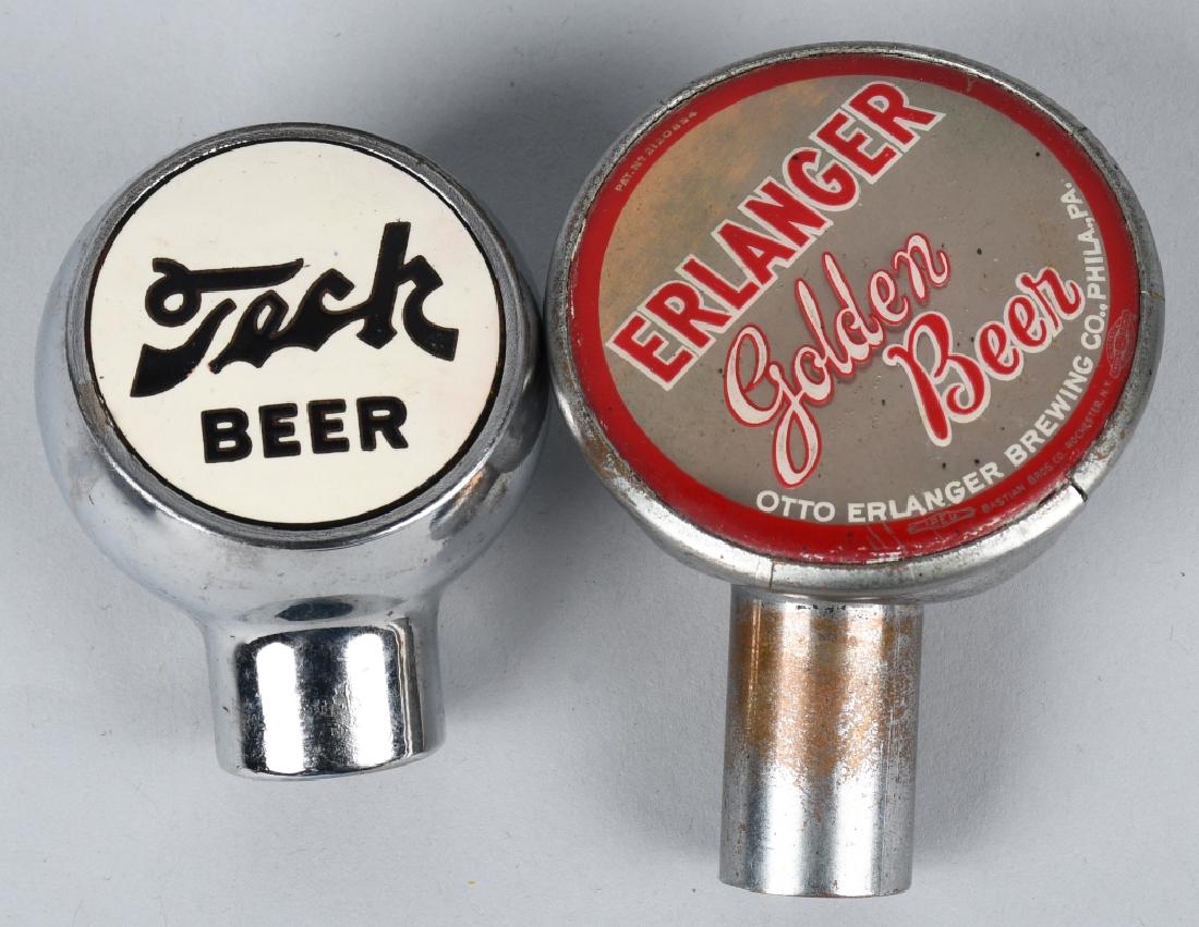 TECK & ERLANGER GOLDEN BEER TAP KNOBS: Teck and Erlanger Golden Beer Tap Knobs. Excellent