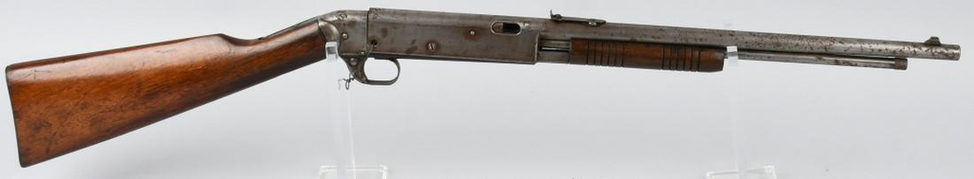 CJ HAMILTON & SON PUMP ACTION 22 RIFLE: *NO SERIAL NUMBER -- MADE PRE NFA* 16" barrel pump action rifle in .22 SHORT. CJ Hamilton & Son. These guns were produced and given as sales awards to young men who sold a certain number of newspaper 