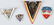 LOT OF 4 WWII PATRIOTIC V FOR VICTORY PINS