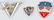 LOT OF 4 WWII PATRIOTIC V FOR VICTORY PINS - 4