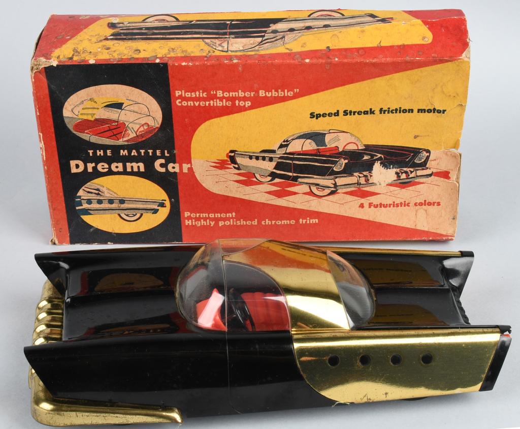 MATTEL FRICTION DREAM CAR w/ BOX: Nice original plastic friction Dream Car. All original/ Boxed. 10 1/2" Excellent