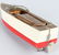 JAPAN Battery Op WOODEN MODEL BOAT w/ BOX - 2