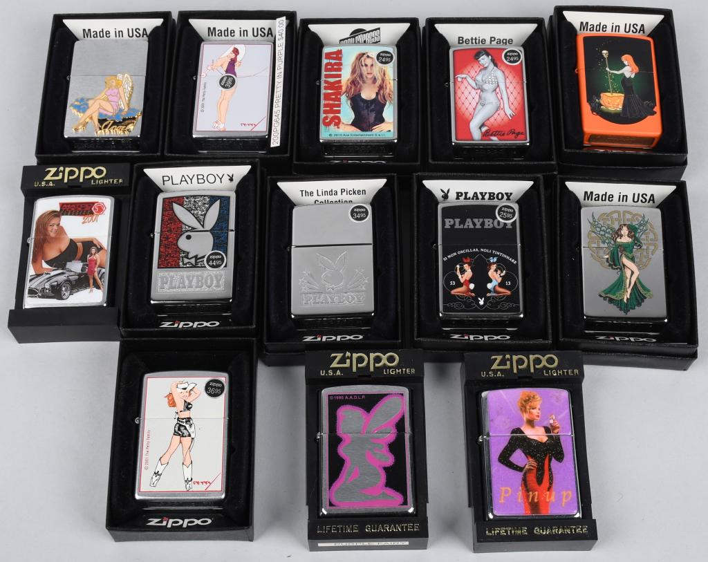 13- ZIPPO PLAYBOY , BETTY PAGE & OTHER LIGHTERS (1 of 4)