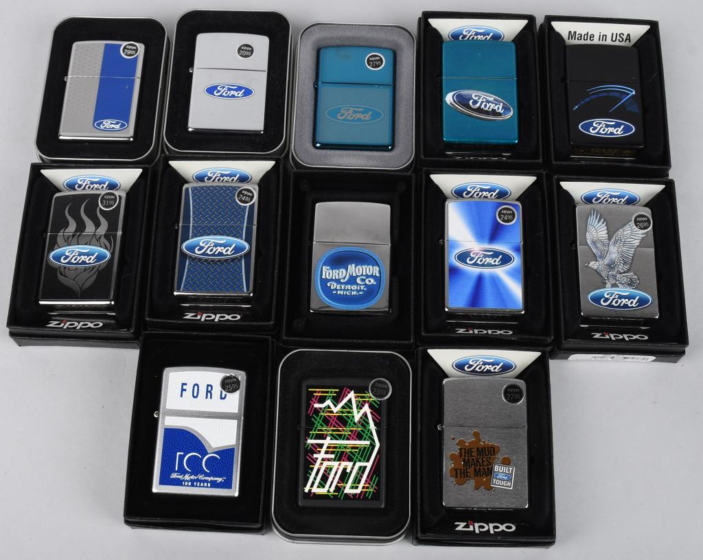 13- ZIPPO FORD AUTOMOTIVE LIGHTERS (1 of 3)