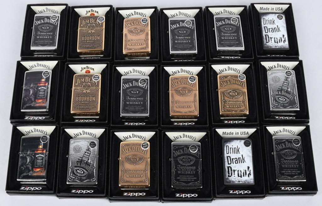 18- ZIPPO JACK DANIELS & JIM BEAM LIGHTERS (1 of 4)
