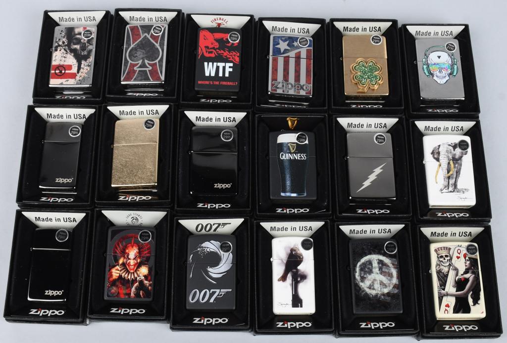 18- ZIPPO ASSORTED LIGHTERS (1 of 4)