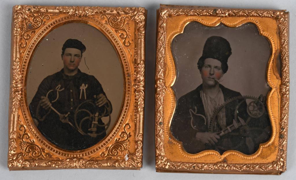 2- 1/9 PLATE OCCUPATIONAL AMBROTYPE PHOTOS (1 of 4)