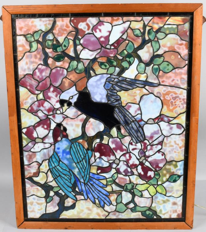 LARGE STAINED GLASS WINDOW, ILLUMINATED (1 of 4)