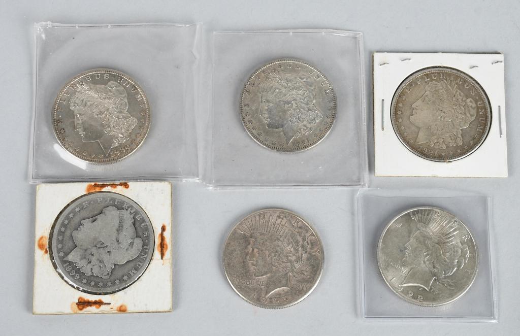 6- MORGAN & PEACE SILVER DOLLARS (1 of 2)