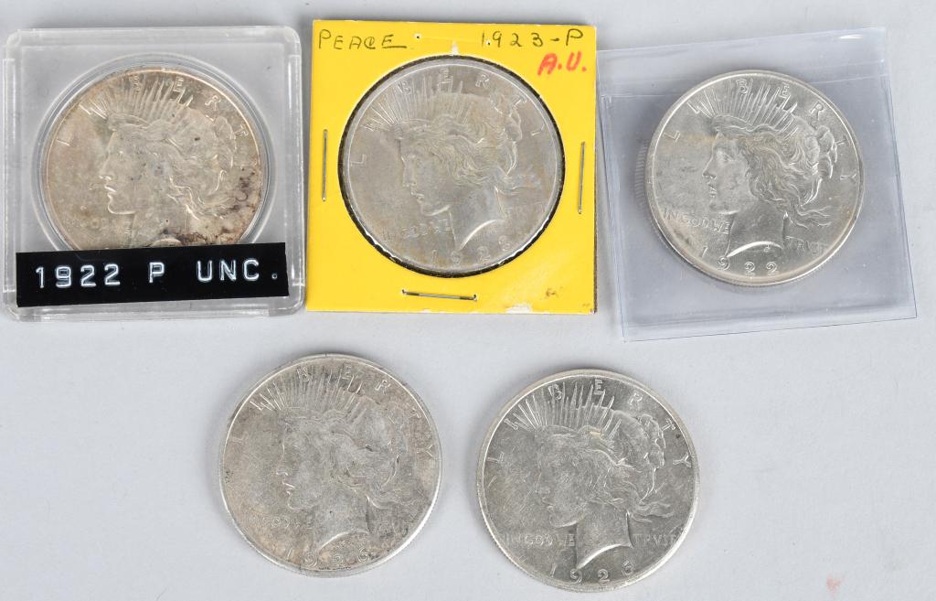 5- PEACE SILVER DOLLARS (1 of 2)